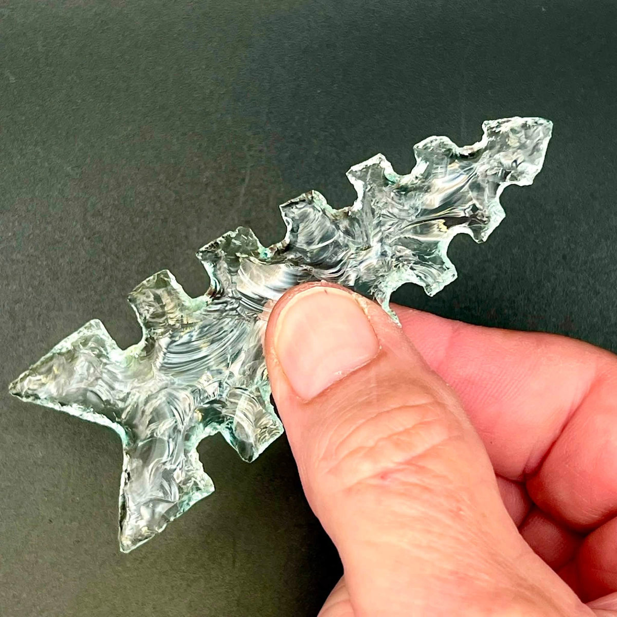 Multi Notched Glass Arrowhead