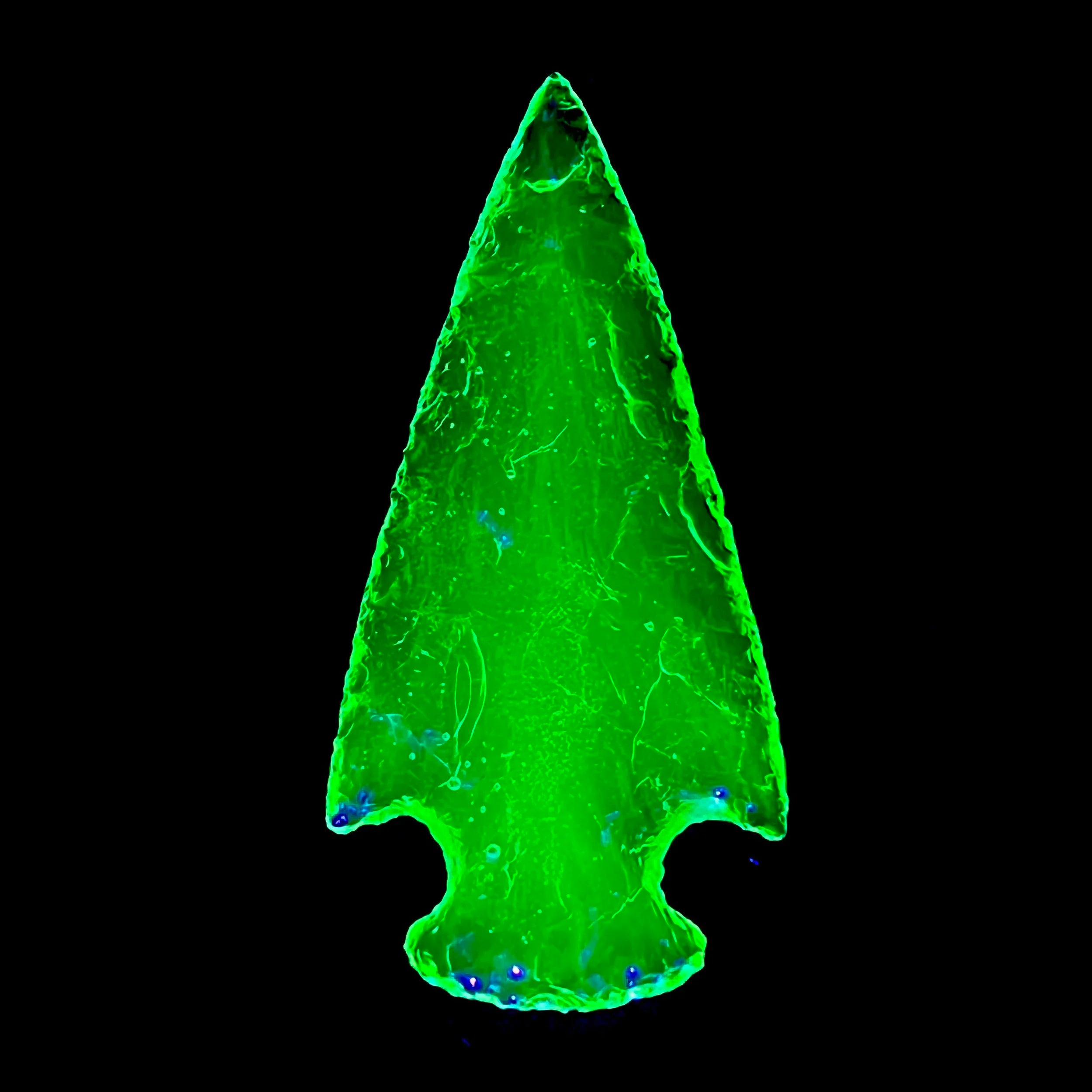 Uranium Glass Arrowhead V2