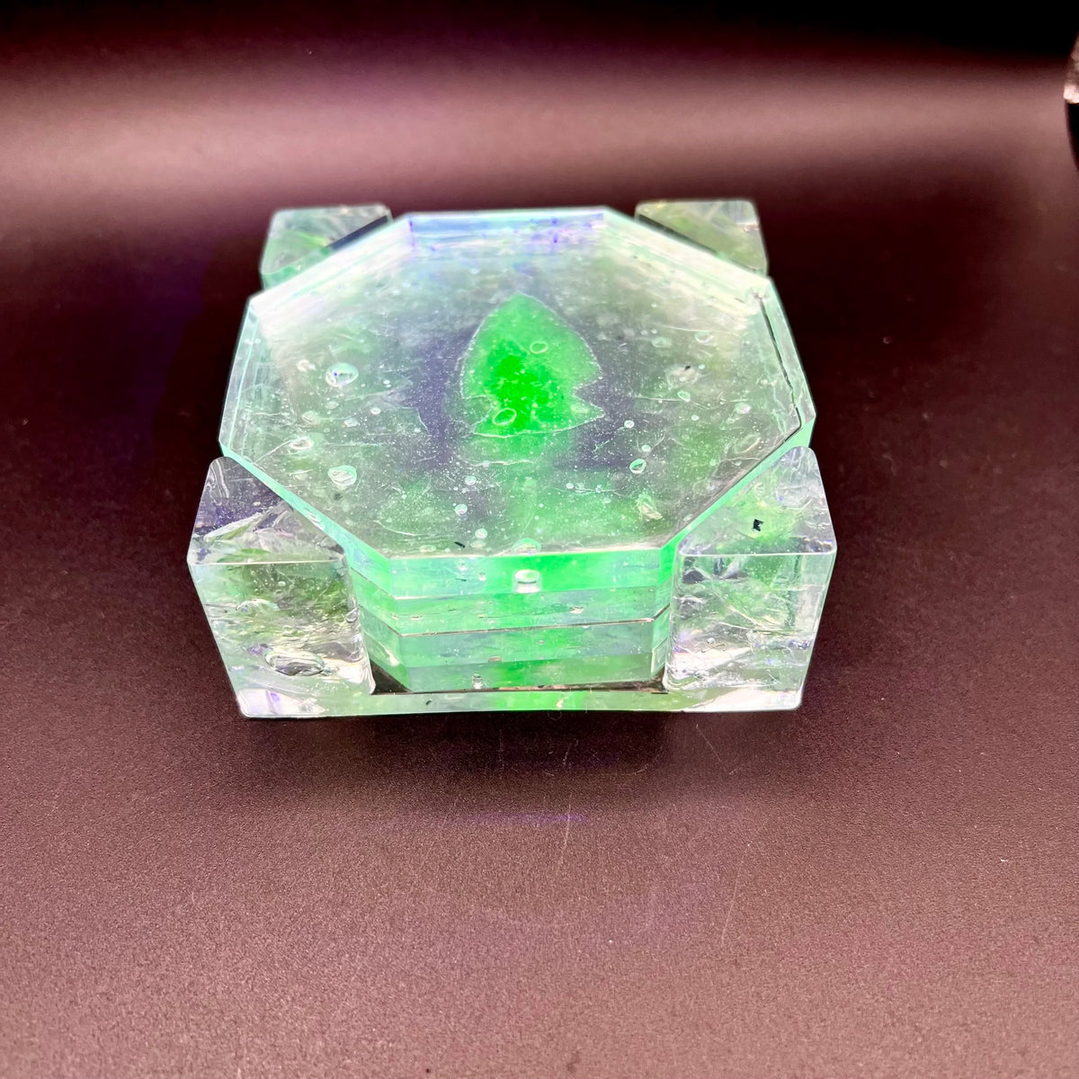 Uranium Glass Epoxy Resin Coastars
