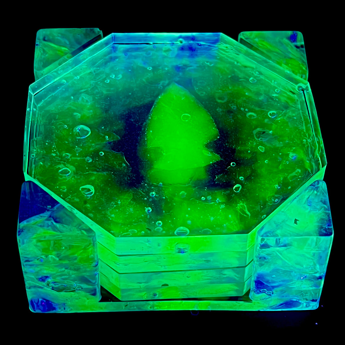 Uranium Glass Epoxy Resin Coastars