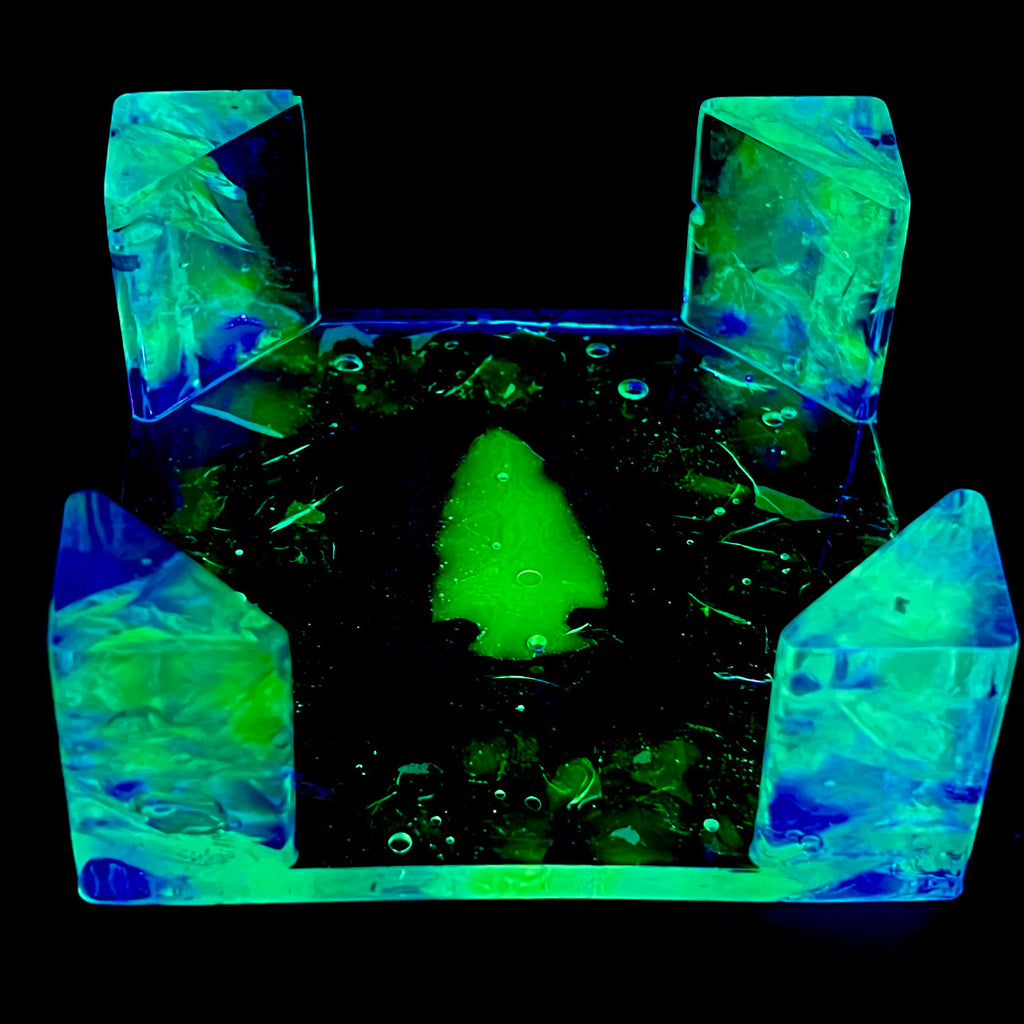 Uranium Glass Epoxy Resin Coastars