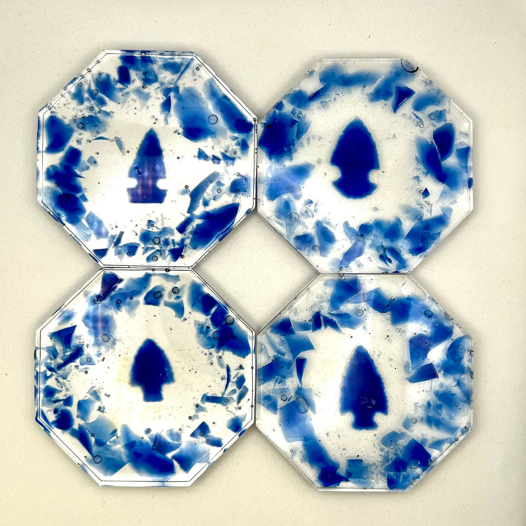 Cobalt Blue Epoxy Resin Coastars
